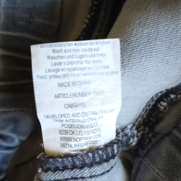 noppies kids faded gray skinny jeans jeggings with heart knee patches size 110 - Picture 5 of 8